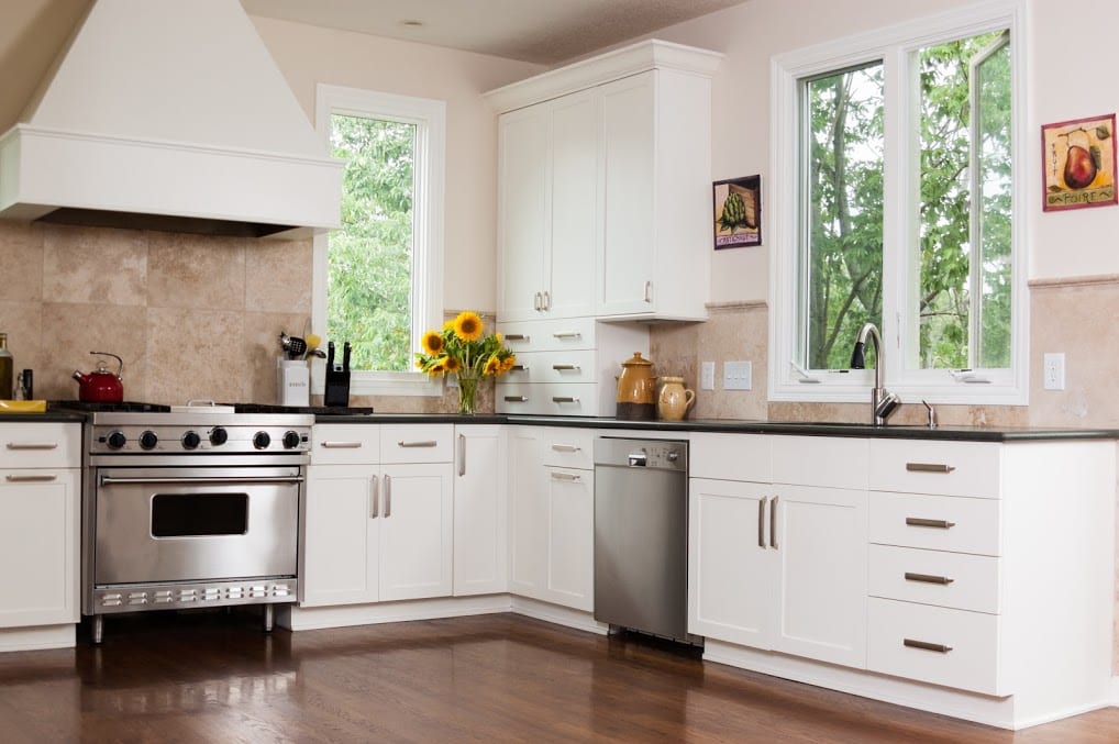 staging older kitchen and bath